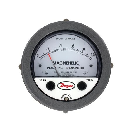 DWYER INSTRUMENTS Differential Pressure GageTransmitter, Indicating 605-250PA
